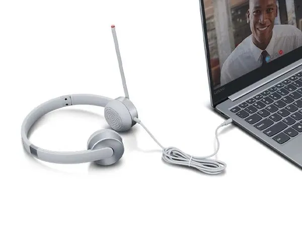 Căști Lenovo 100 Stereo, Gri