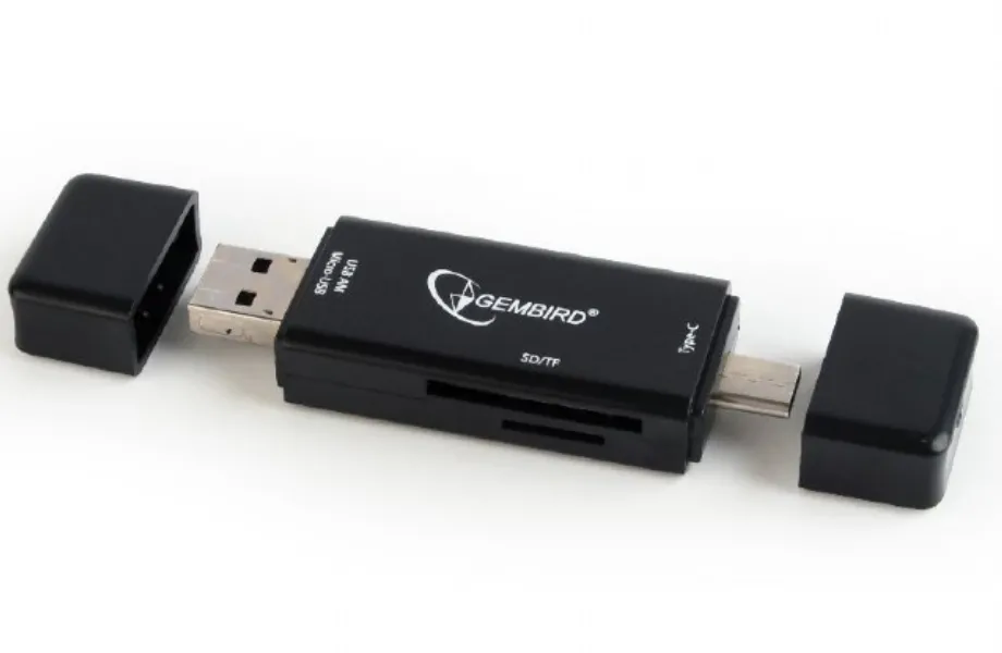 Type-C/MicroSD/USB2.0 Card Reader SD, microSD,  Gembird 