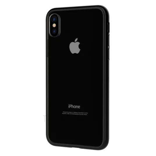 Husă Devia Mirror - iPhone XS/X, Negru