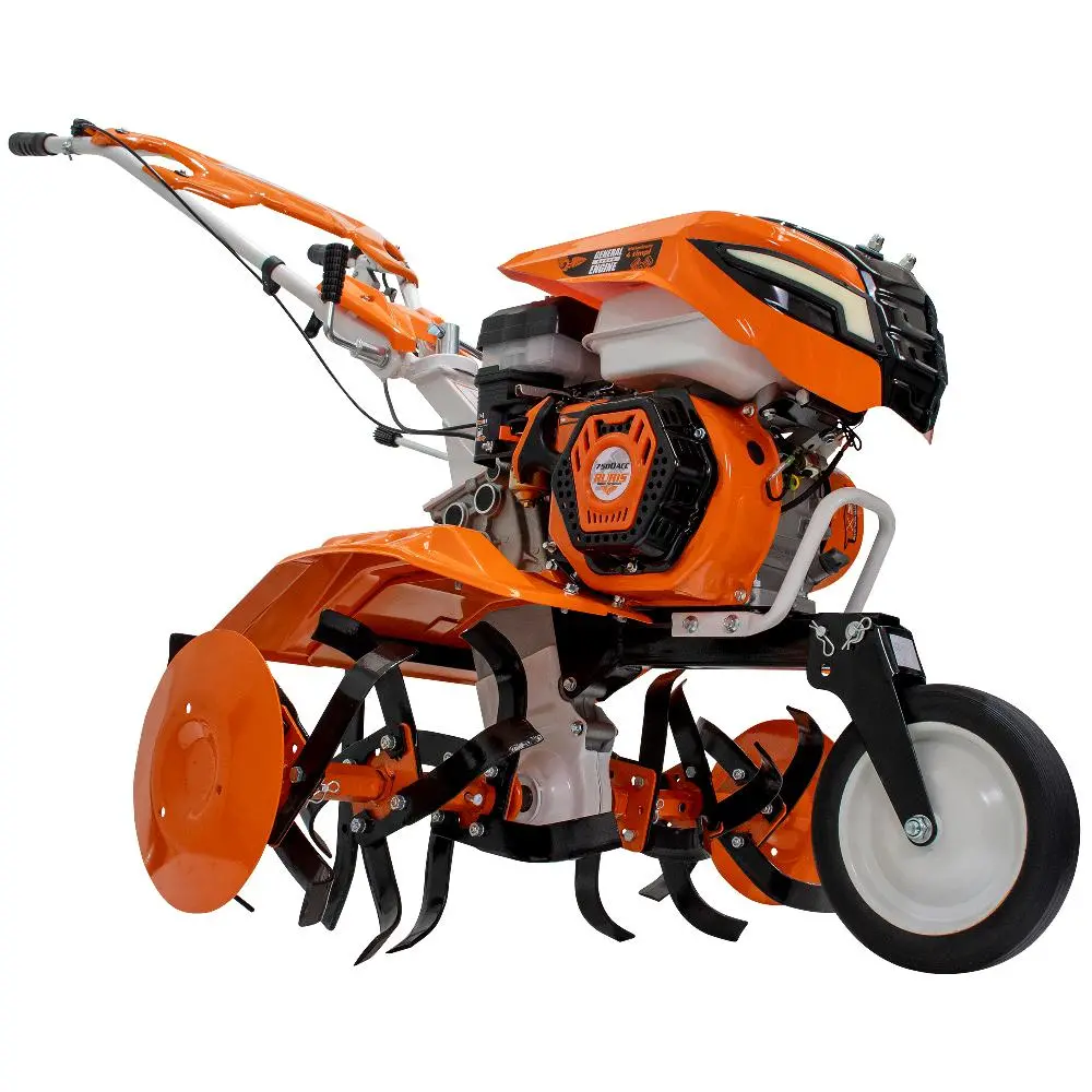 Motosapă Ruris 7500ACC5 + roti cauciuc 4.00-8 + rarita ajustabila + plug + adaptor + dispozitiv cartofi + cultivator multifunctional + roti metalice 400 fara manicot + set contragreutati 10kg