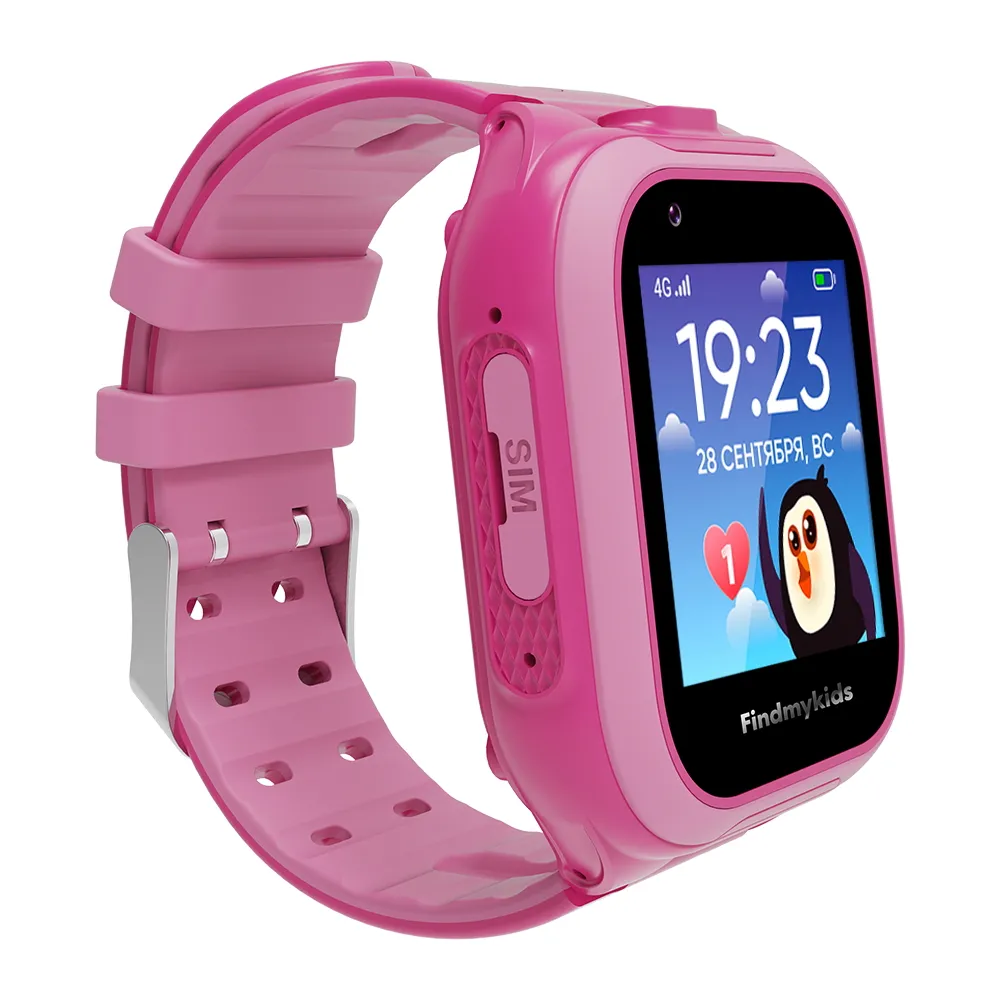 Ceas pentru copii Elari Findmykids Go, Roz