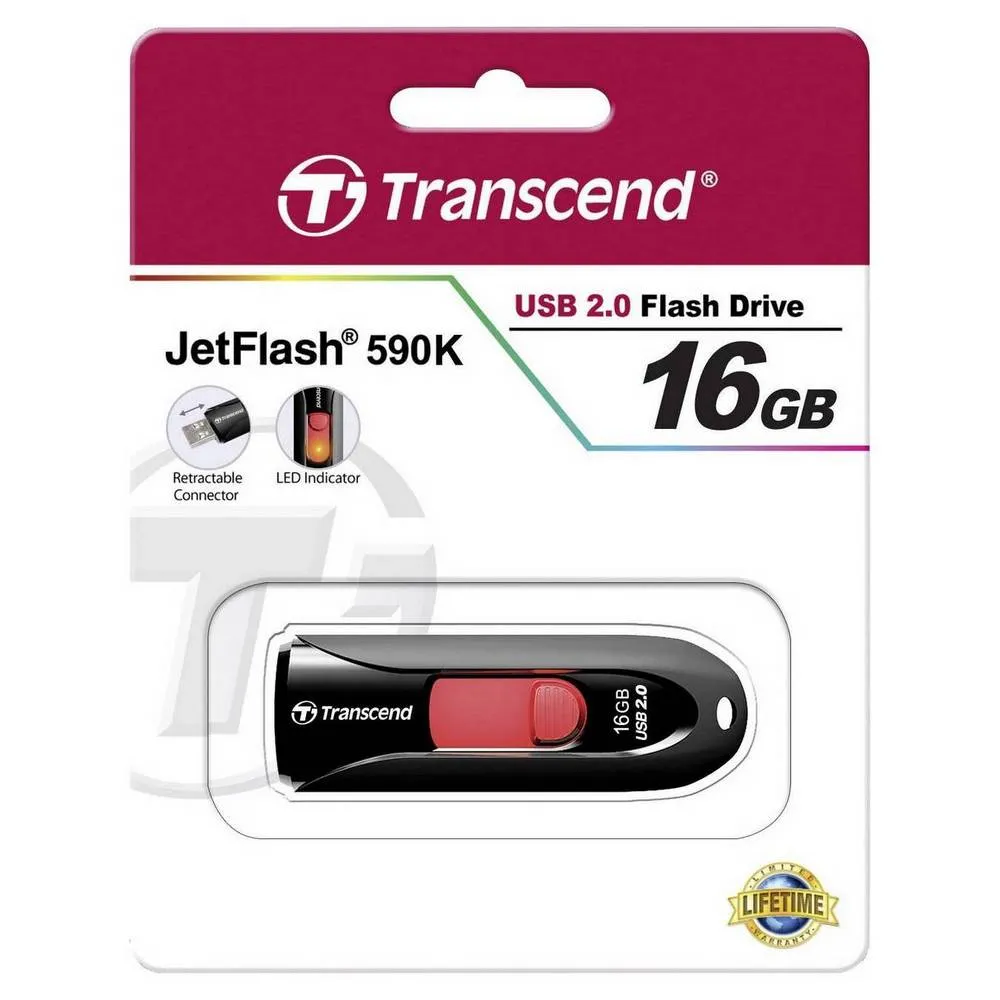 Memorie USB Transcend JetFlash 590, 16GB, Negru