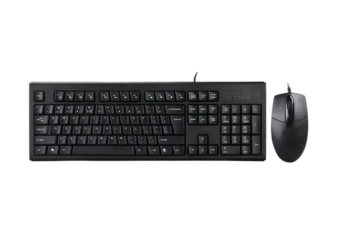 Set Tastatură + Mouse A4Tech KR-8372, Cu fir, Negru