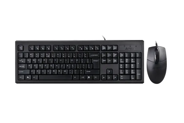Set Tastatură + Mouse A4Tech KR-8372, Cu fir, Negru