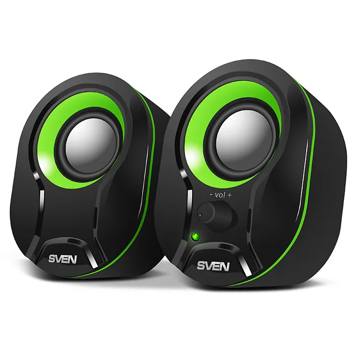 Boxe pentru calculator 2.0 SVEN "290", Negru/Verde