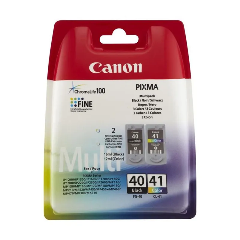 Cartuș de cerneală Canon PG-40+CL-41, 16ml, Pachet multiplu cu 2 culori