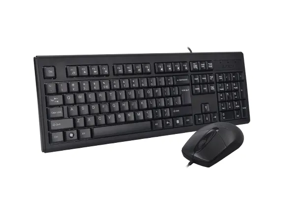 Set Tastatură + Mouse A4Tech KR-8372, Cu fir, Negru