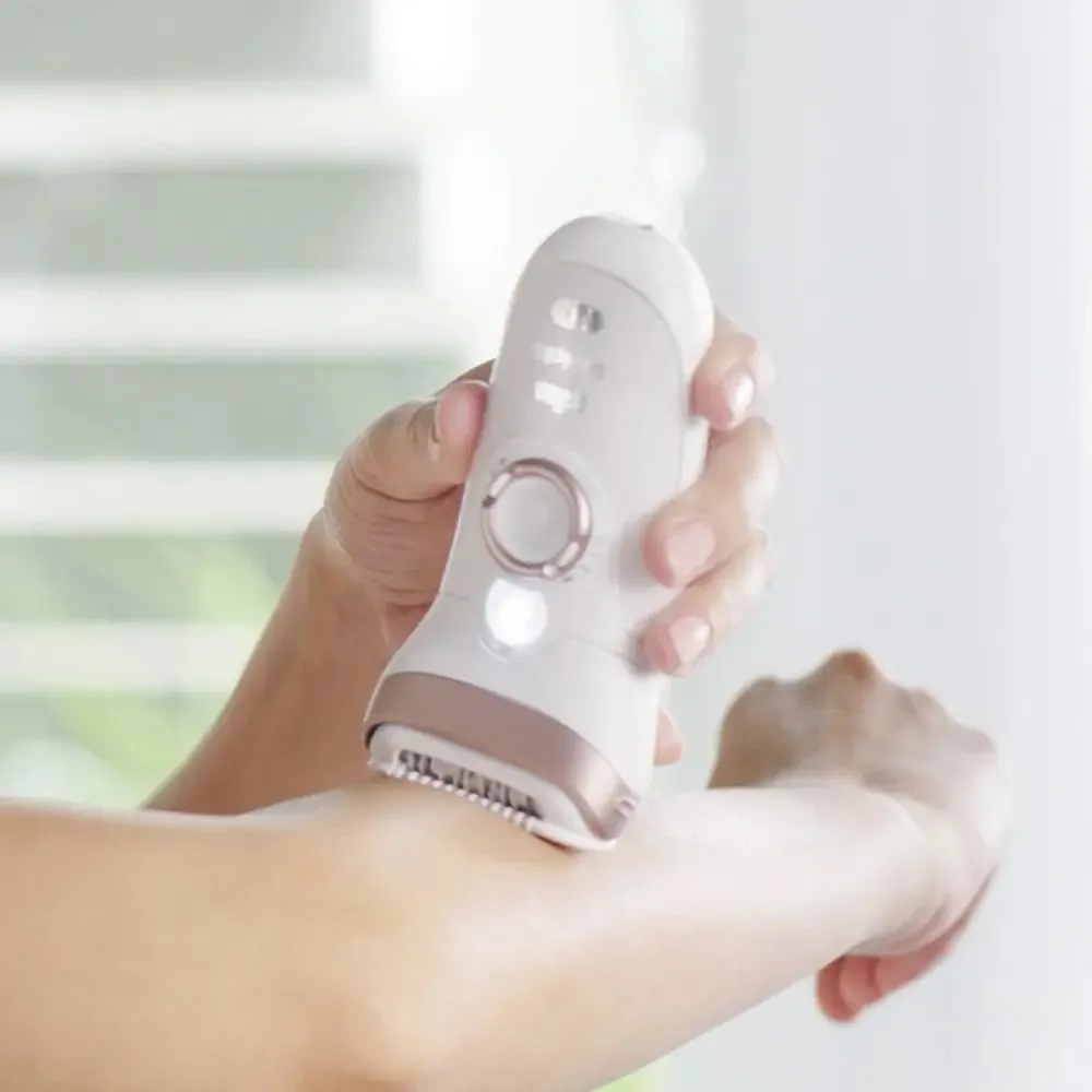 Epilator BRAUN SES9890, Alb/Roz