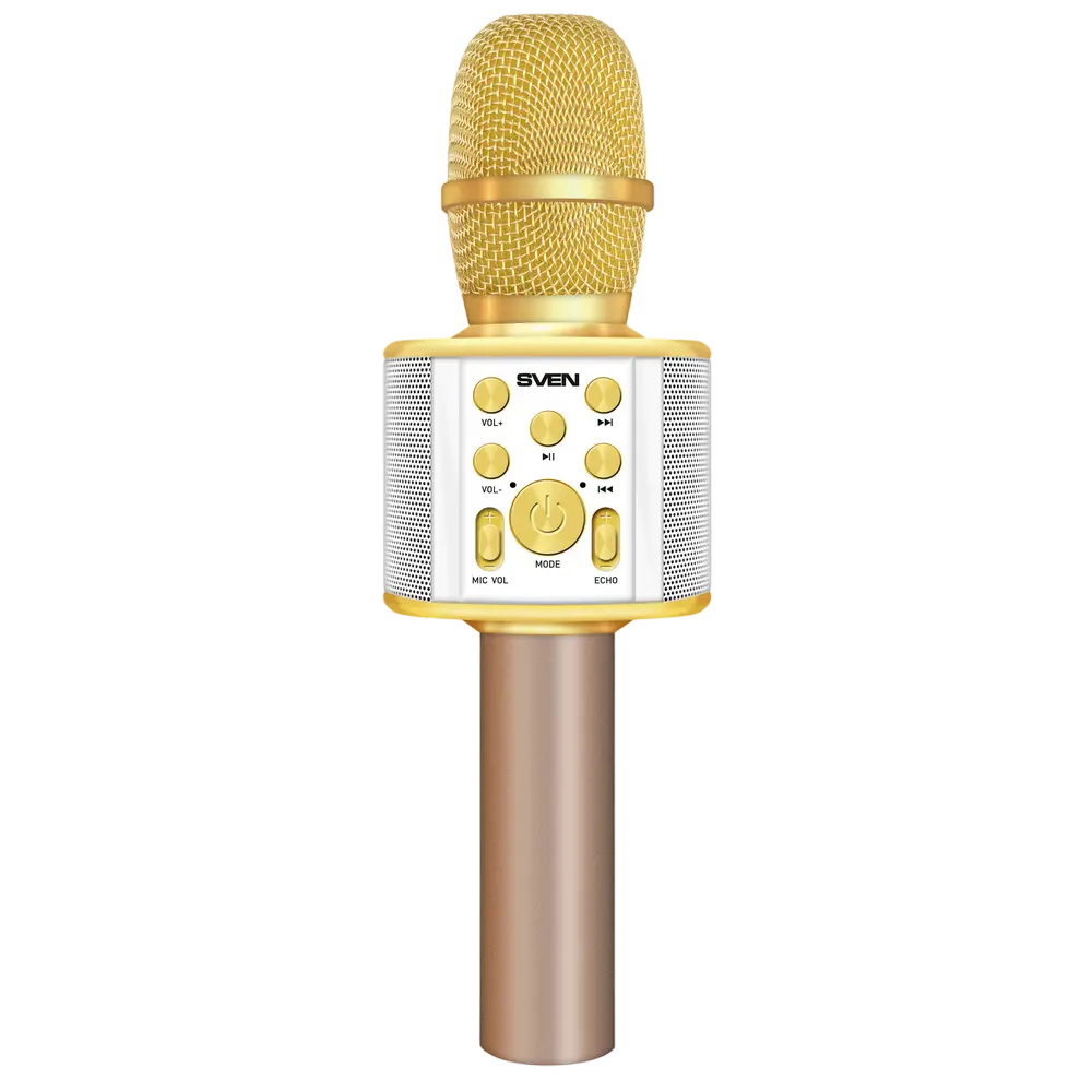 Microfon Karaoke SVEN MK-950, Fără fir, Auriu