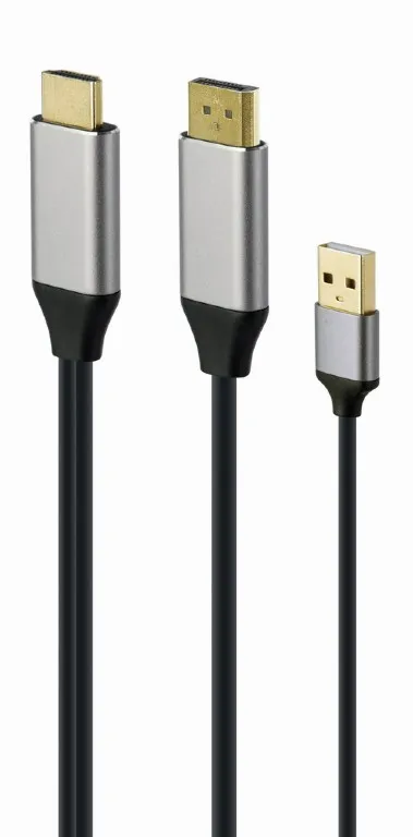 Adaptor Cablexpert A-HDMIM-DPM-01, HDMI (M) - DisplayPort (M), 2 m, Negru