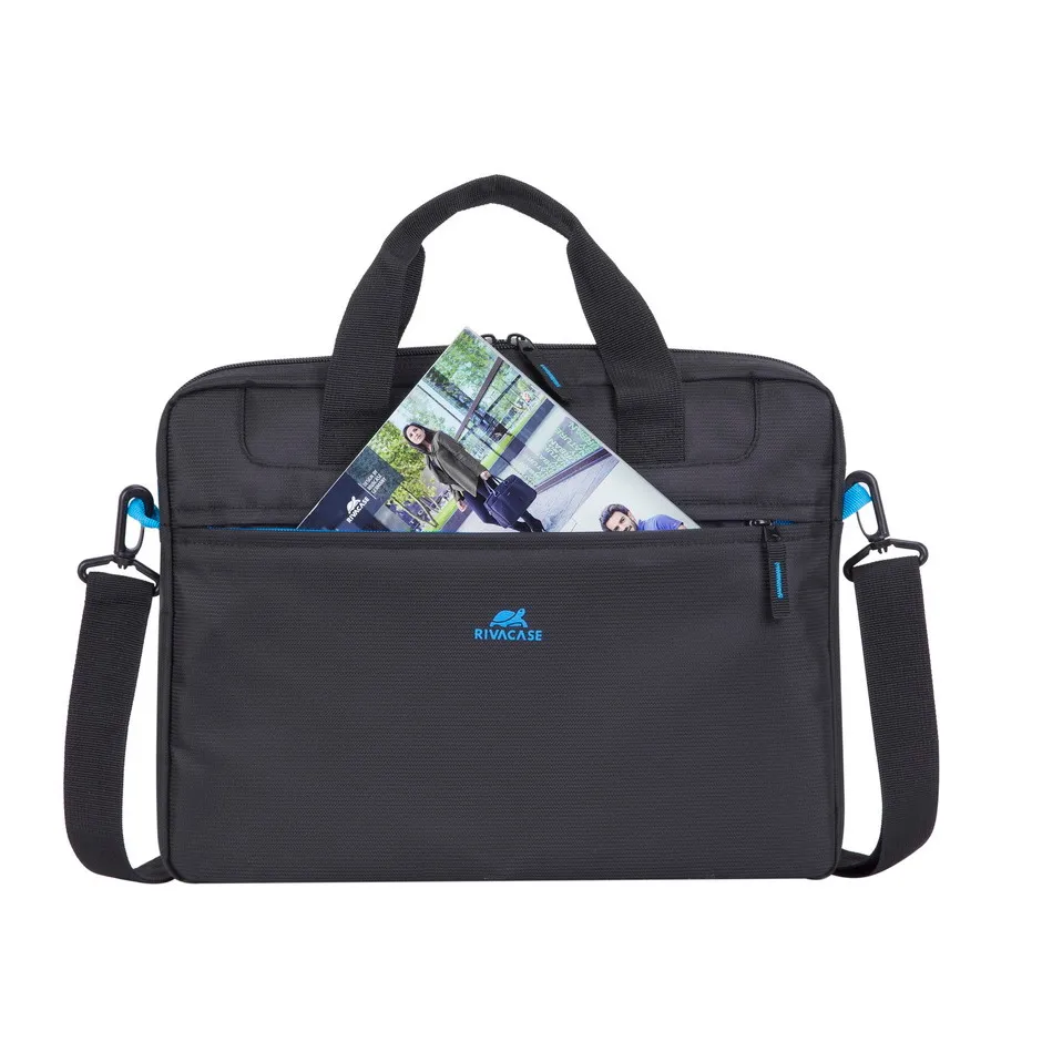Geantă pentru Laptop RivaCase Regent, 15.6", Poliester, Negru