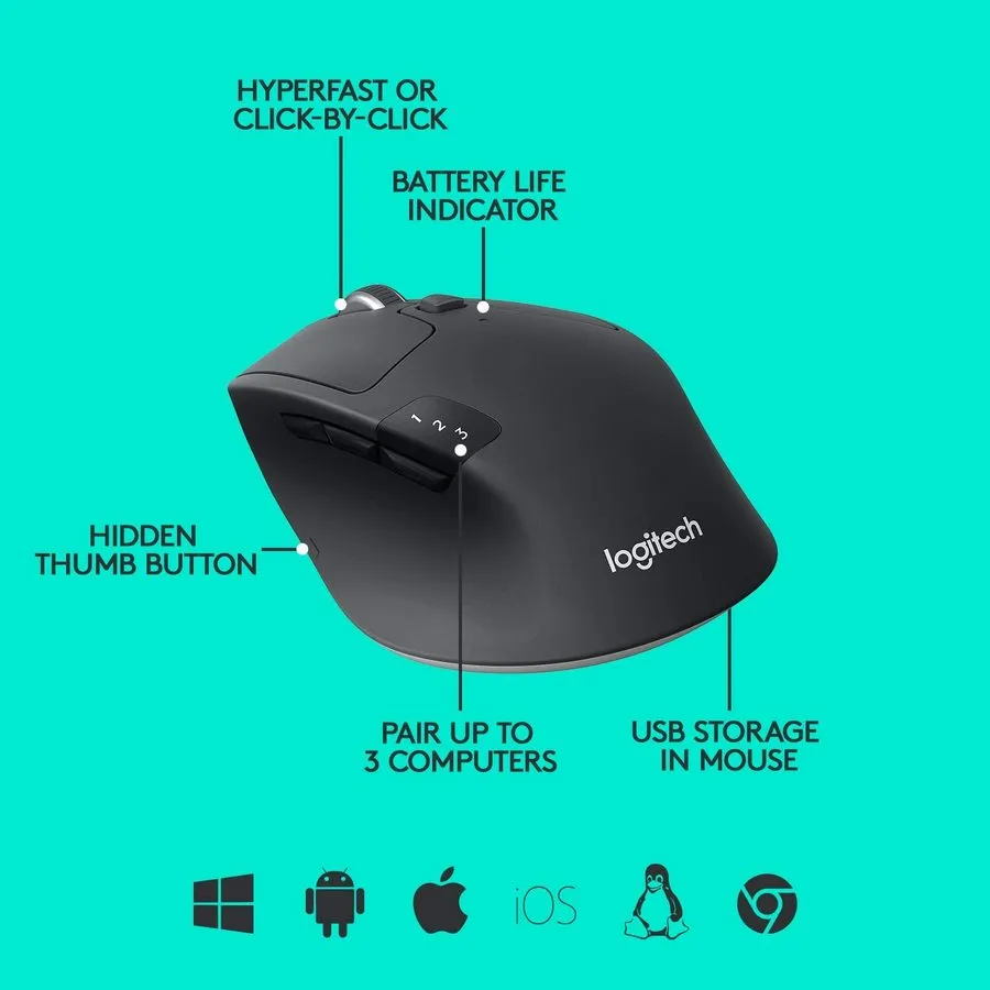 Mouse Wireless Logitech M720, Negru