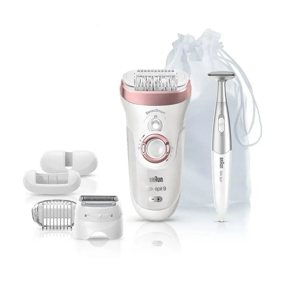 Epilator BRAUN SES9890, Alb/Roz
