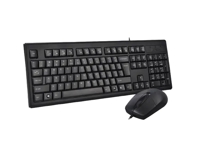 Set Tastatură + Mouse A4Tech KR-8372, Cu fir, Negru