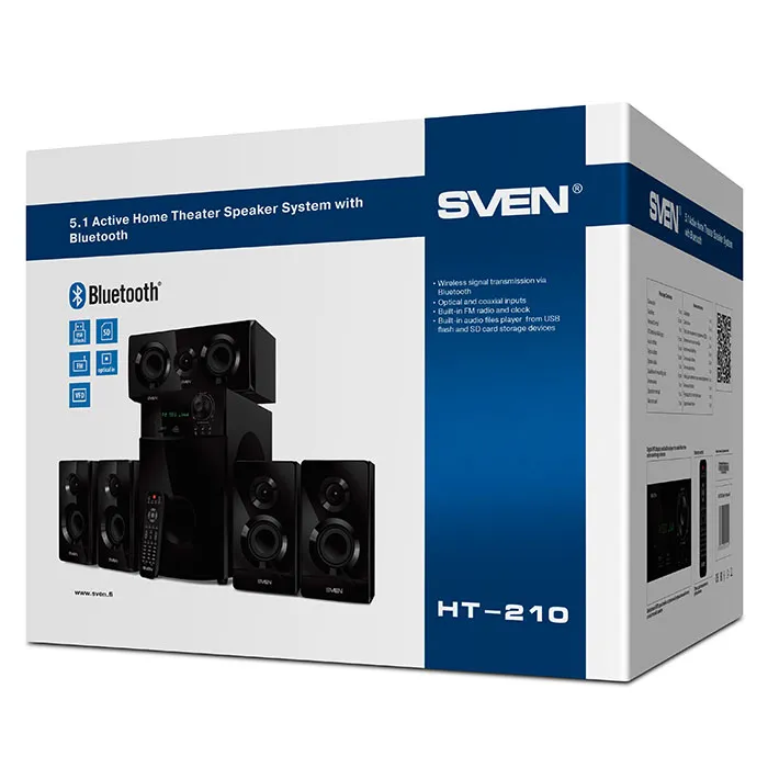 Sistem audio SVEN HT-210, Negru