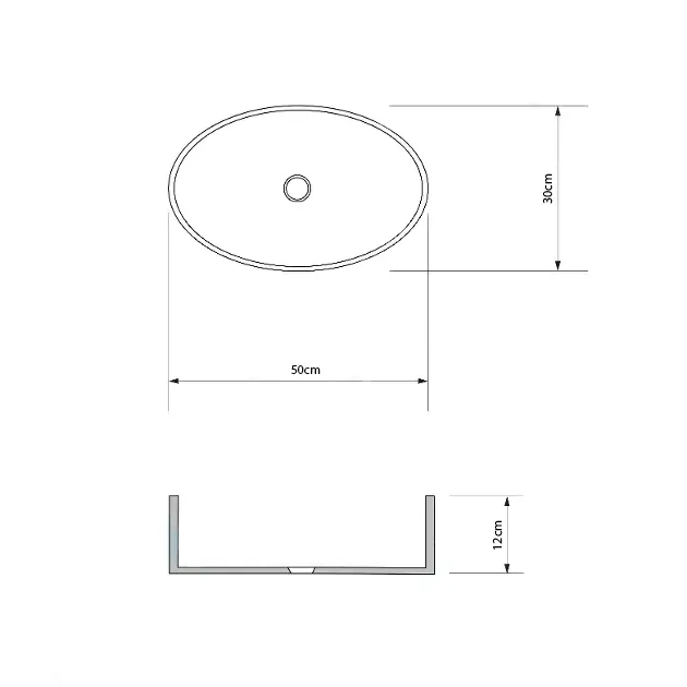 Lavoar din sticla securizata SanDonna Vela Oval (Auriu)