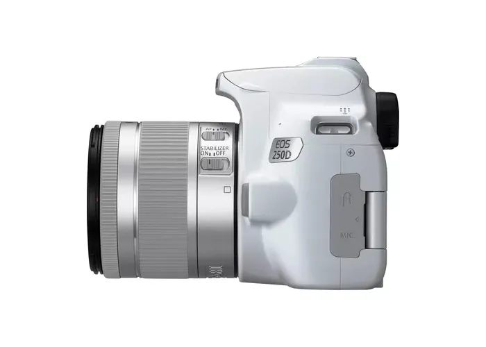 Aparat foto DSLR Canon EOS 250D + EF-S 18-55 IS, Alb