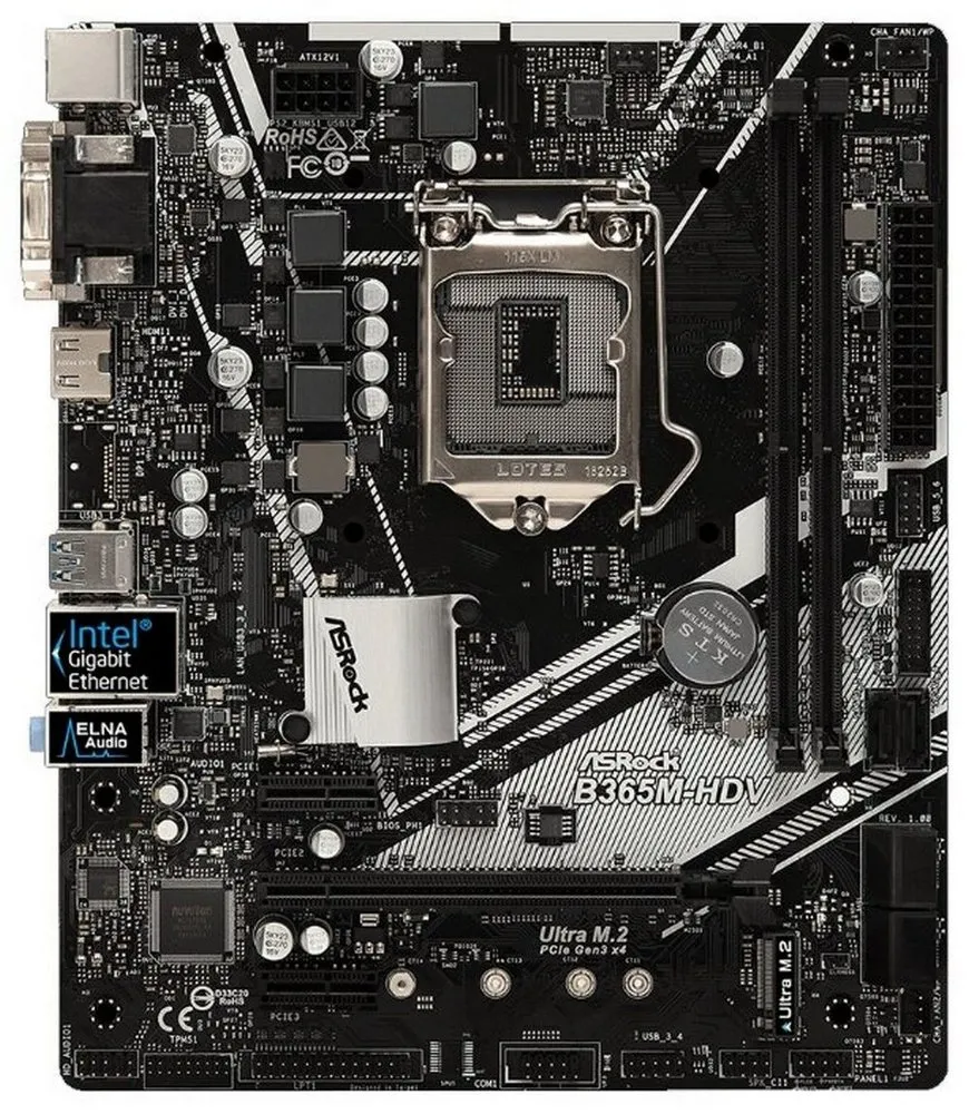 Placă de bază ASRock B365M-HDV, LGA1151, Intel B365, Micro-ATX
