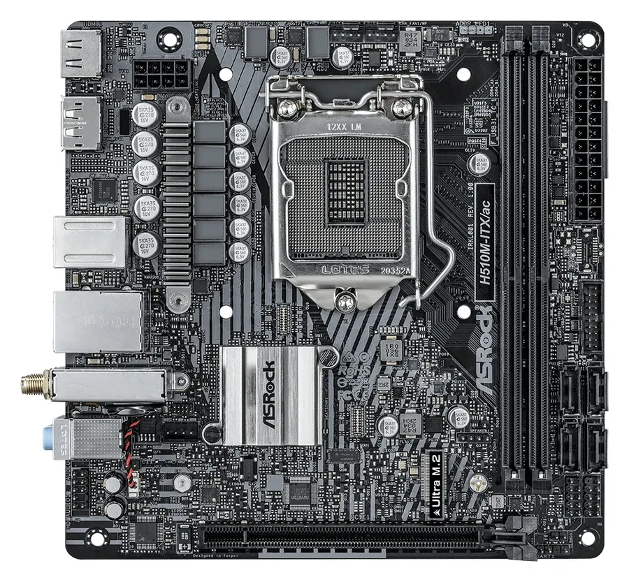 Placă de bază ASRock H510M-ITX/AC, LGA1200, Intel H510, Mini-ITX