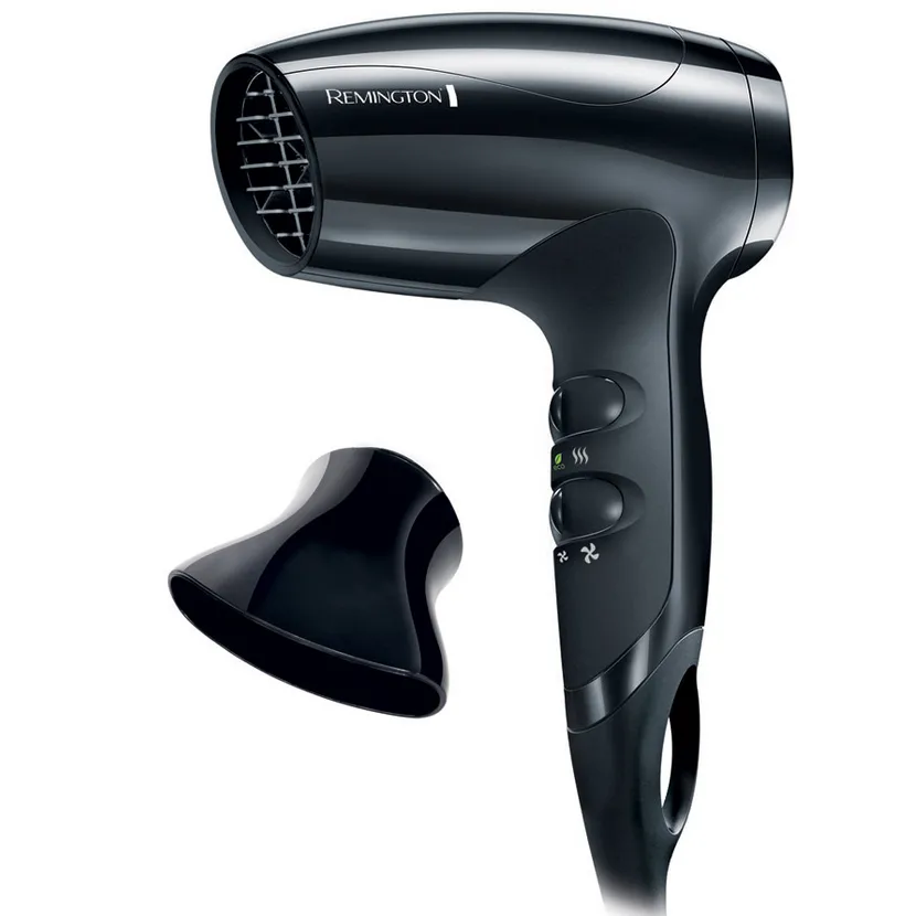 Uscător de păr compact Remington Compact D5000, 1800 W, Negru