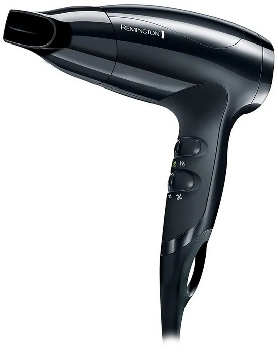 Uscător de păr compact Remington Compact D5000, 1800 W, Negru