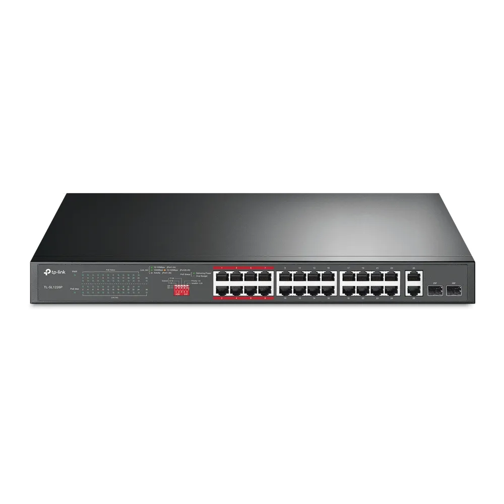 Comutator PoE TP-LINK TL-SL1226P, 24x IEEE 802.3af/at