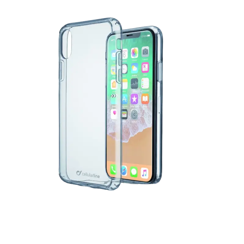 Husă Cellularline Clear Duo - iPhone XS/X, Transparent