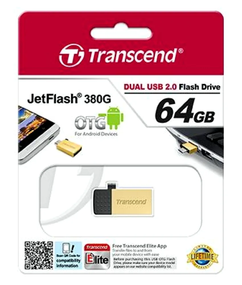 Memorie USB Transcend JetFlash 380, 64GB, Auriu