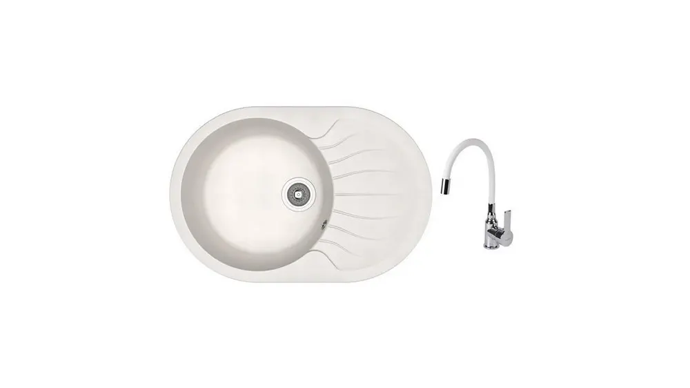 SET chiuveta Dr Gans Berta 760 + SanDonna F 9995 alb