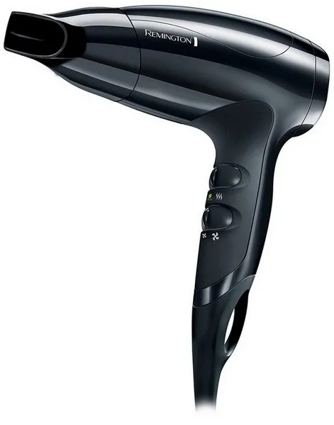 Uscător de păr compact Remington Compact D5000, 1800 W, Negru