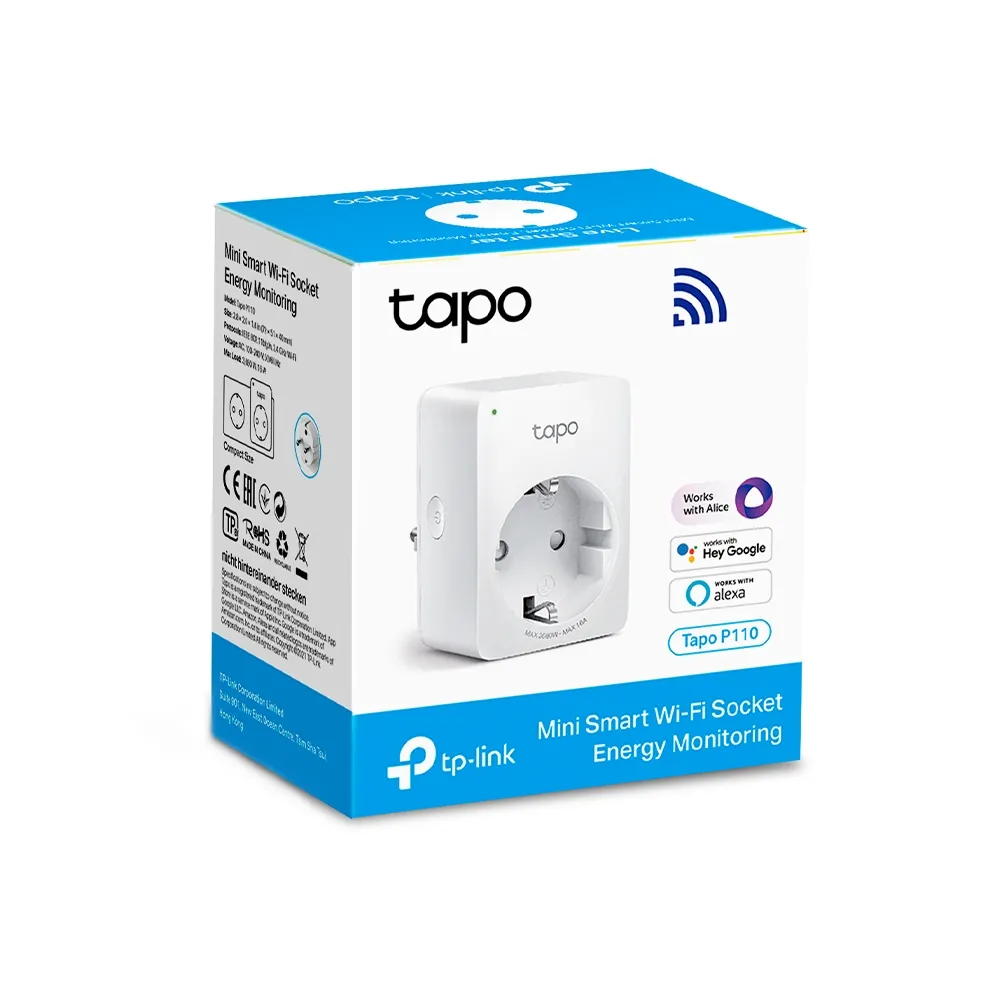 Priză inteligentă TP-LINK Tapo P110, Alb