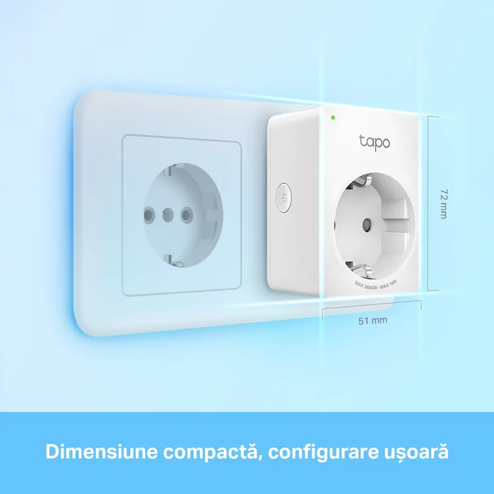 Priză inteligentă TP-LINK Tapo P110, Alb