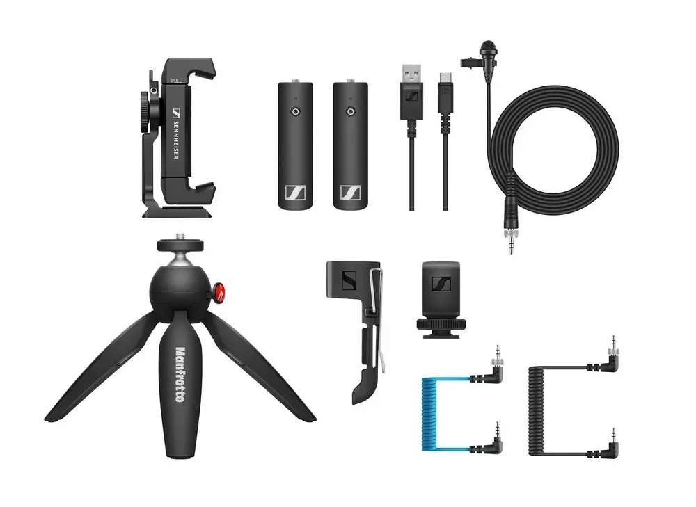 Microfon portabil pentru înregistrare vocală Sennheiser XSW-D, Cu fir, Negru