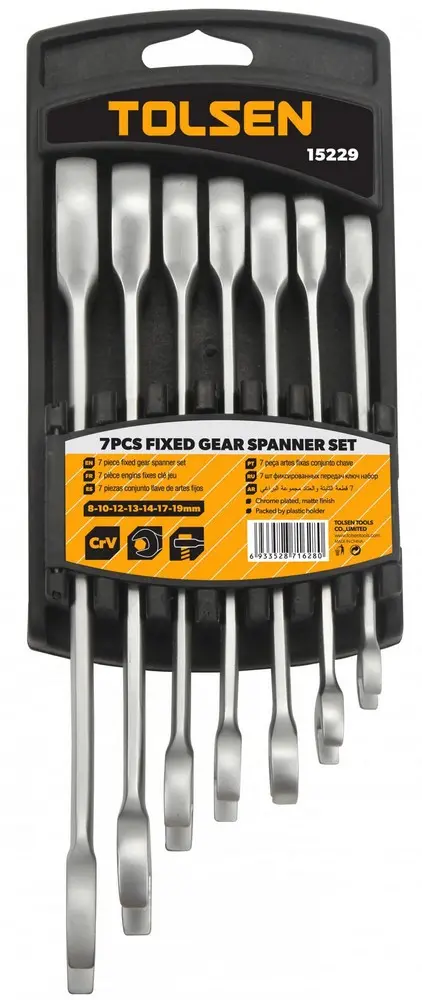 Set de 7 chei de piulite combinate fixe TOLSEN Cr-V