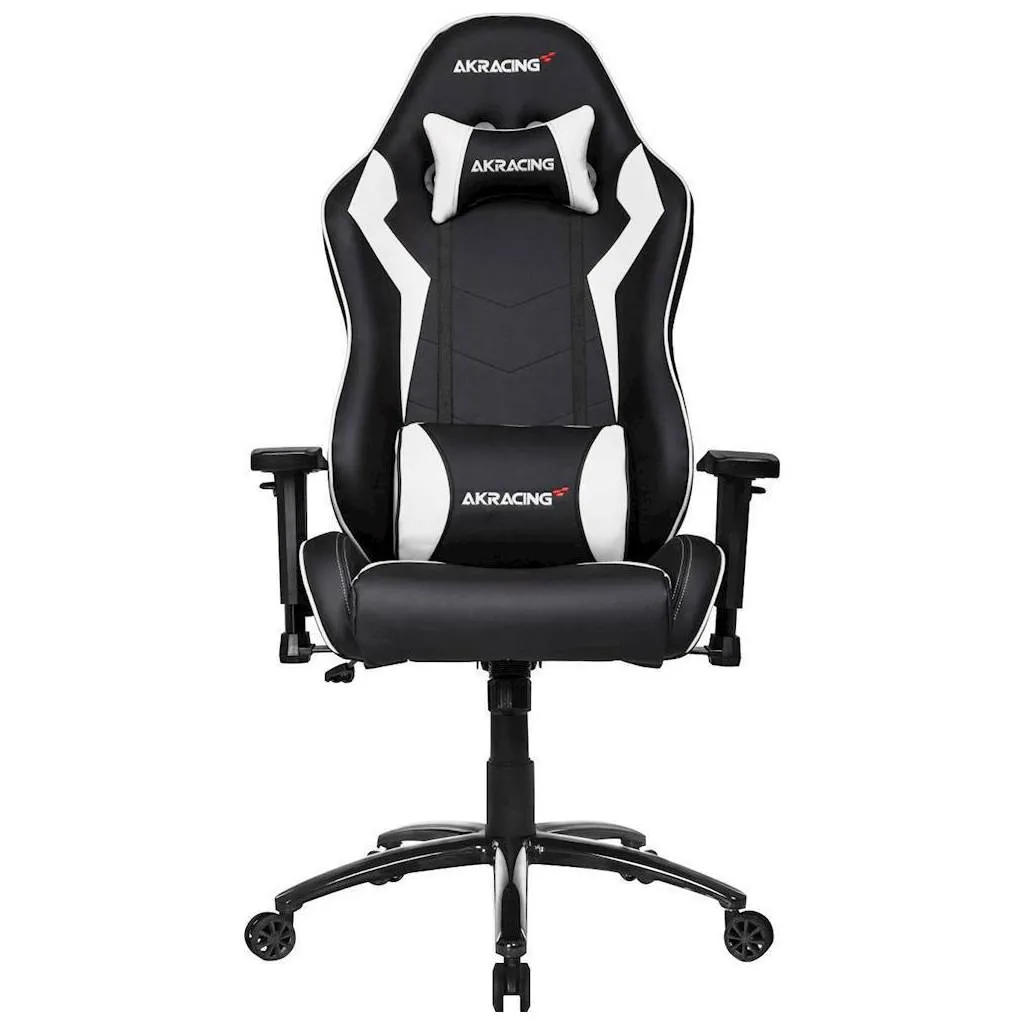 Scaun Gaming AKRacing CORE SX, PU piele, Alb