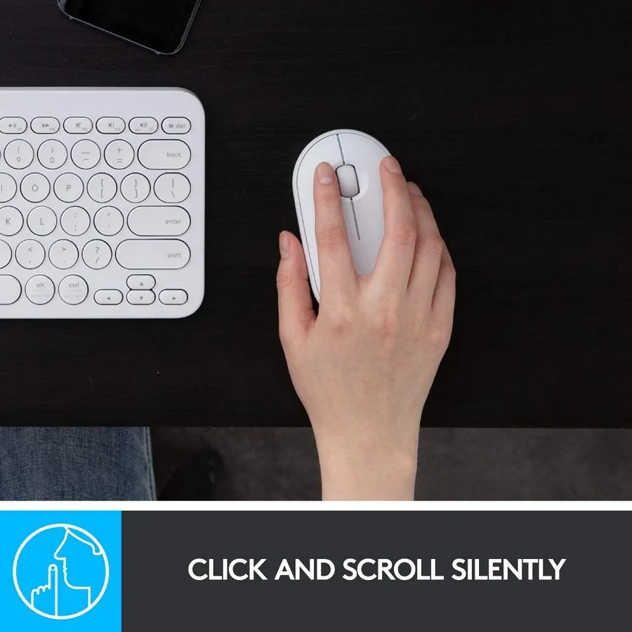 Mouse Wireless Logitech M350, Alb