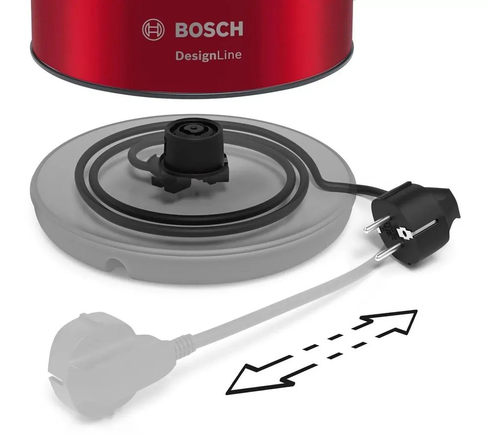 Fierbător electric Bosch TWK3P424, Roșu