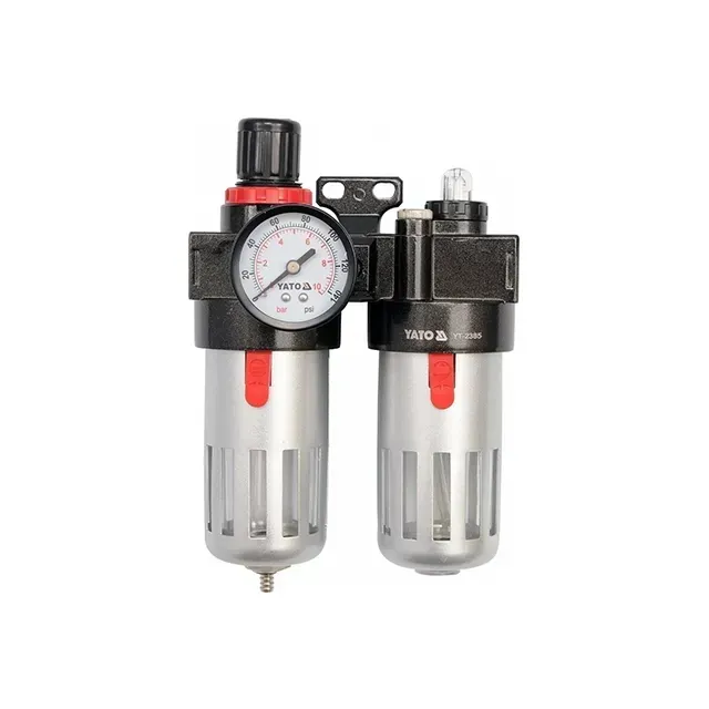 Reductor cu filtru si gresor 0,93Mpa, 90/60cm3 60C 1/4inch YATO