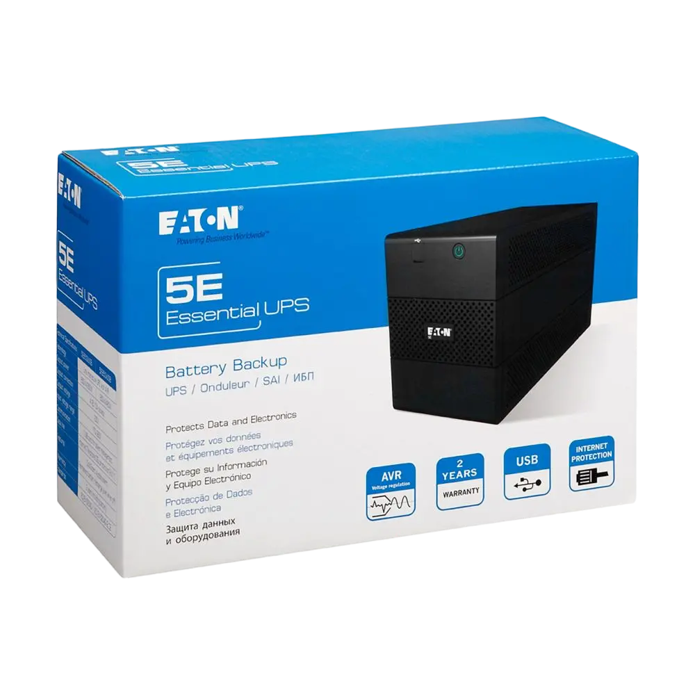 Sursă de alimentare neîntreruptibilă Eaton 5E650iUSB, Linear-interactiv, 650VA, Turn
