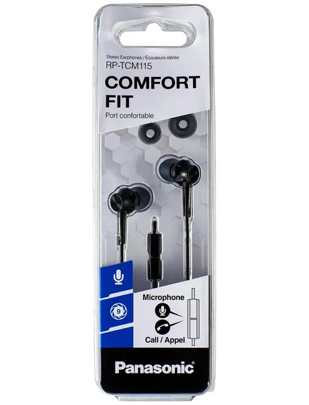 Căști Panasonic RP-TCM115GC, Negru