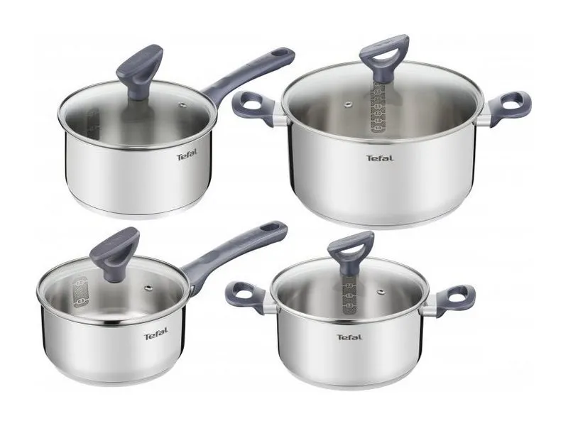 Set de vase Tefal G712S855, Oțel inoxidabil