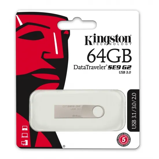 Memorie USB Kingston DataTraveler SE9 G2, 64GB, Argintiu
