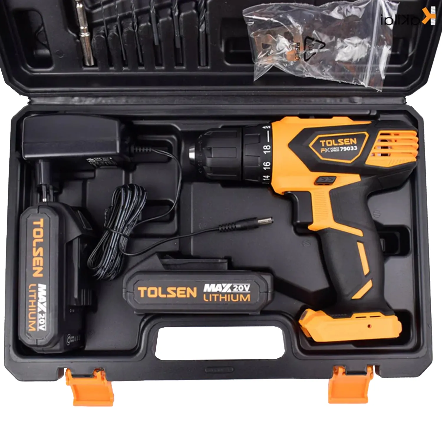Masina de insurubat cu acumulator TOLSEN 20V| 2BSC| 38 N:m