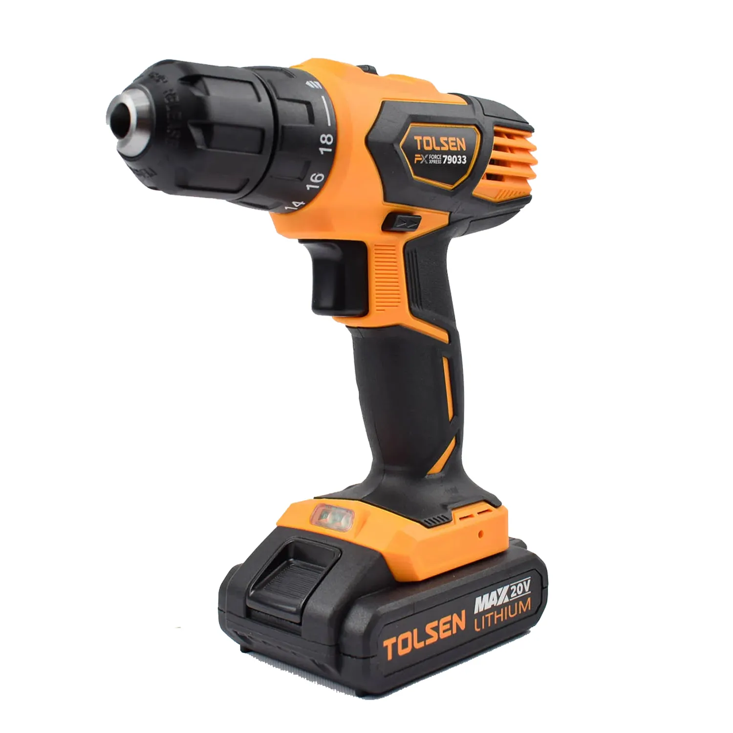 Masina de insurubat cu acumulator TOLSEN 20V| 2BSC| 38 N:m