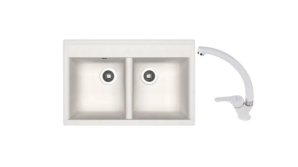 SET chiuveta Dr Gans Astra 780 + SanDonna F 1069 alb