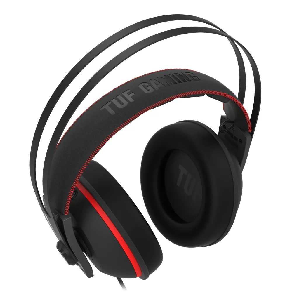 Căști gaming ASUS TUF Gaming H7 Core, Cu fir, Negru/Roșu