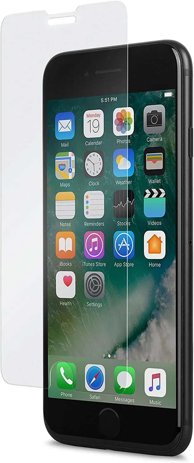 Folie de protecție Moshi AirFoil Glass - iPhone 8/7/SE 2020, Transparent