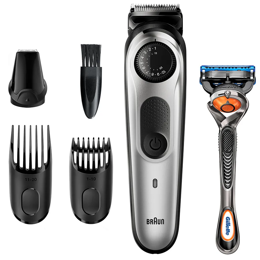 Trimmer pentru bărbați Braun BT5260, Negru | Argintiu