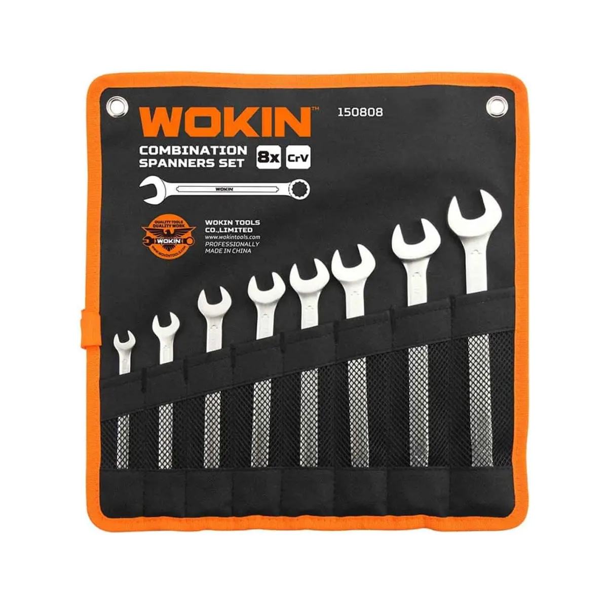 Set de 8 chei de piulite combinate Cr-V WOKIN 8-19 mm