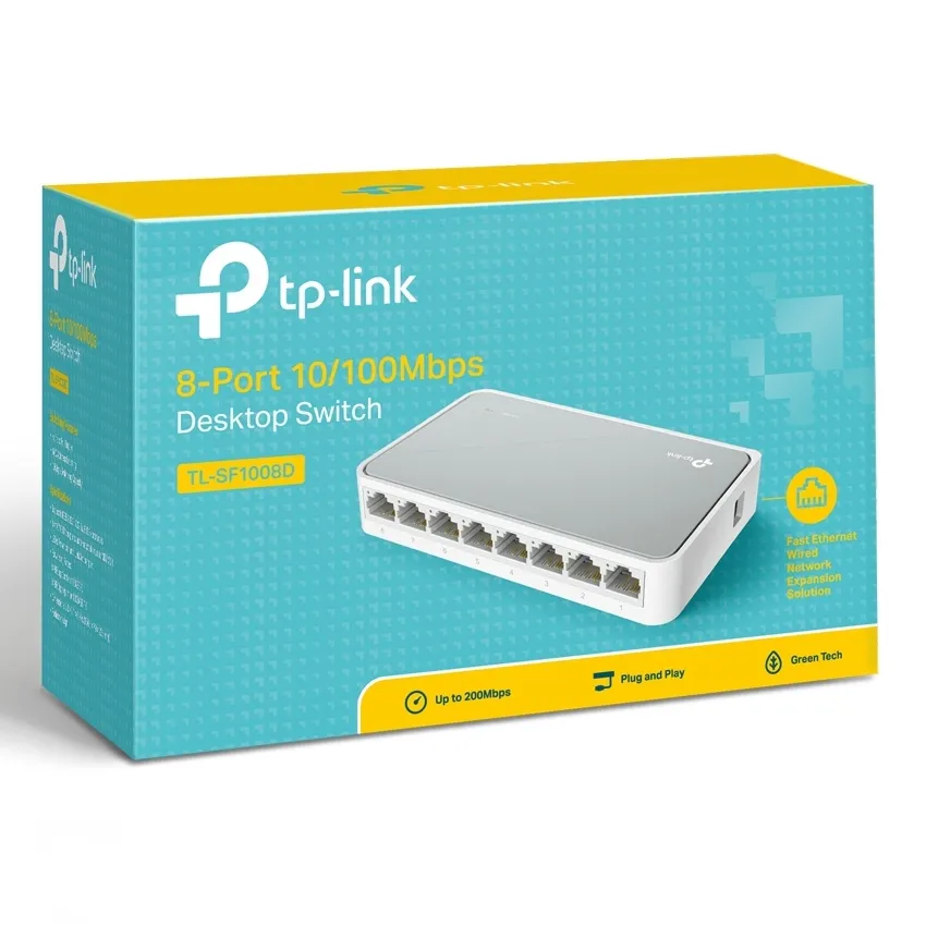 Switch de rețea TP-LINK TL-SF1008D, 8x 10/100 Mbps